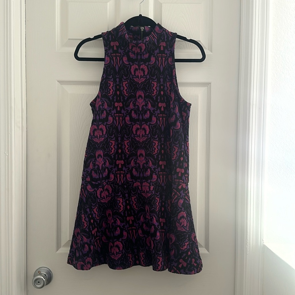 Purple and Pink Patterned Women's Top